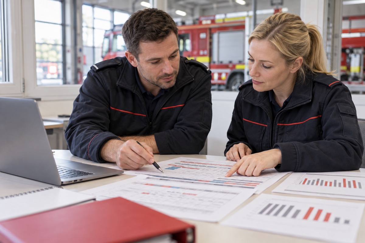 KI-generiertes Symbolfoto: Personalplanung in einer Feuerwache